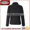 Slim Fit Black Stand Collar Lightweight Warm Short Quilted Padding Jacket For Women