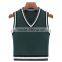 wholesale school uniform Sleeveless v neck cable knitting pattern sweater vest