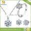 2017 Hot Selling White Gold Plated Jewelry Three-Piece Suit With Cubic Zircon Earring Ring And Necklace