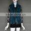 Genuine Fur Vest 100% Real Rabbit Fur Knitted Gilet With Raccoon Fur Collar for Women Winter Fashion