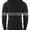 Black Fleece Pullover Hoodie With Long Sleeves Rip Stop