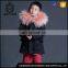 Winter best warm 100% cotton kids fur hood parka jacket