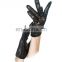 New Arrival Sexy Lady Black Lace&Faux Leather Wrist Broadway Gloves Exotic Printing Bride Mittens Banquet Vintage Black Gloves