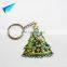 Christmas trees keychain custom metal die cut keychain with logo