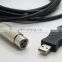 3M 10FT USB Male to 3PIN XLR Female Mic Microphone Converter Cable for Microphones Instruments Recording Karaoke Singing