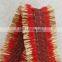 Fashion cotton red fringe tassel with gold lurex trimming for dresses