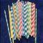 Paper Drinking Straws Rainbow Colorful Pattern Paper Straws Decorations