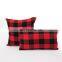 18 x 18 Inches Farmhouse decor Xmas Holiday Buffalo Plaid Throw Pillow Covers