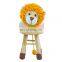 Yarncrafts Little Lion Shape 100% Polyester Chenille yarn Handmade Hand Knitted Crochet Footstool Chair With Removable