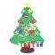 Felt christmas decoration 3D felt Christmas tree with ornaments