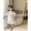 X1260/Sweet fashion solid one to six years baby girls puff sleeve dress with lace