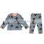 4142/2020 Newest winter fashion fleece-lined kids pajamas sets causal cute warm toddler girl sets