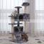 Custom Brand FBA Service Wholesale Cat Climbing Tree Tower Condo Solid Wood Cat Scratch Post