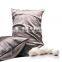 Luxury Elegant Simple Style Standard Size Gray 100% Silk  Single Summer Pillow Case 100% Mulberry With Side Envelope  Design