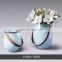 Nordic Table Decoration Flower Arrangement Hand Blow Glass Vase With Leather