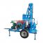 Trailer mounted diesel hydraulic rotary water well drilling rig machine with water cooling system and electric start