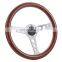 Classic steering wheel wood  flat pattern 350mm universal