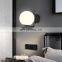 Modern Bathroom Sconces Fixture Simple Decoration Chrome White Glass Corridor Ball Wall Light