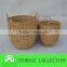 set of 3 handmade water hyacinth round laundry basket with liner
