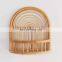 Hot Sale Rattan Arc Wall shelf Vintage Boho Wicker Planter Rack Wholesale Vietnam Supplier