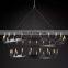 Camino Vintage iron Candelabra TWO-TIERmetal Chandelier hanging lighting  hotel living room ceiling  home decor