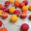 Holiday Christmas Lighting Cotton Ball String Light