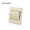 New Type Golden aluminum 1 Gang 2 Way Wall Light Switch