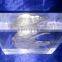 3D laser carving eagle's heart acrylic art block display animal style thick paperweight