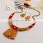 New Fashion Ethnic Charm Stone Gem Synthetic Amber Wedding Necklace Jewelry Sets