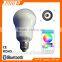 RGBW white colors change bluetooth music LED APP speaker light bulb