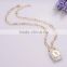 Marble Stone Lock Pendent Necklace