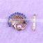 China wholesale korean jewelry multicolor rhinestone zinc alloy peacock scarf clip brooch
