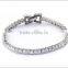 Italy style princess cut white cubic zirconia iced out 925 silver diamond tennis bracelet