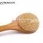 Clean body natural wooden handle back body brush