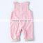 Pink cute sleeveless baby clothes summer girls infants romper