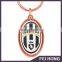 Specialized wholesale colorful Juventus football digital printing keychain