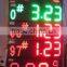 Red 12 inch LED waterproof yellow led gas station price sign