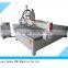 hot sell carve machinefor PVC, plastic, acrylic,paper one-pull-three heads cnc router machine
