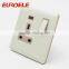 British standard brushed white aluminum plate 13A wall switch and socket