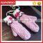 V-396 lace trim hand knitting winter mittens gloves with bow knit hand warmer mitten gloves knit arm warmer