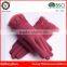 Helilai BSCI Factory Ladies Pretty Red Fur and Lace Cuffed Women Wool Gloves