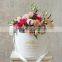 Round matte white cardboard flower boxes with a lid shenzhen China factory price supplier