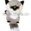 Factory directly stuffed soft animal owl toys plush lifelike owl keychain