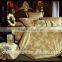 Made in China luxury silk duvet cover set camel jaquard bedding set