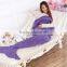purple color Knitted Mermaid Blanket Adult size