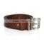 New Italian leather waist belt brown genuine leather custom belt buckle