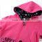 2016 children girls zip fleece hoodie sweatshirt