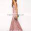 Fashion Plunging Neckline Maxi Dress Lace Sexy Night Dress for Women