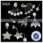 MOQ 1 pair free shipping pearl earring CZ star earring back
