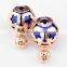 Fashion jewelry double side imitation pearl stud earrings star flower design earring for women girl